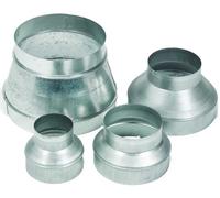 Galvanised Ducting Metal Concentric Pressed Short Reducer 200mm to 150mm
