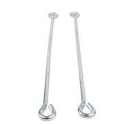 Galvanised for piston Rod, 36.5cm Replacement for Handle Type 75, Flower and Regular Pumps, Spare Part for Maintenance, Silver, 2 Pack