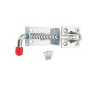 Galvanised Heavy Duty Iron 6 Inch 150mm Door Mount Spring Loaded Slide Bolt Latch Lock Ideal for - Barn Door, Garden Gate, Shed Doors Wooden Gates Garage Gates