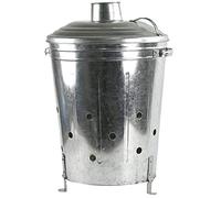 Galvanised Incinerator Fire Bin for Rubbish Wood Garden Waste (60L)