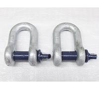 Galvanised Lifting Dee Shackles Screw Pin 0.5 Ton x2 (0.5T D Towing Rigging)