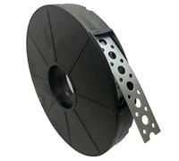 Galvanised Metal Band Steel Fixing Strap Builders 10 Meters / 33 Ft (18mm) Roll Strip Fence Brackets Fixing Banding Ties with Holes