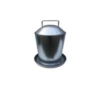 GALVANISED METAL CHICKEN DRINKER WATER DISPENSER 2 GALLON HEN POULTRY MADE IN UK