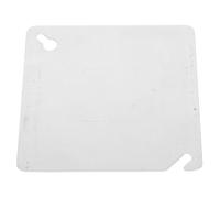 Galvanised Metal Electrical Box Cover Plate for Junction Boxes | Smooth Iron Finish, Angled Mounting Slots, Silver Tone, for Kitchens and Garages