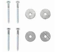 Galvanised Metal Ground Anchors Diameter 10 x 60 cm Weatherproof Includes Screws and Washers Ideal for Garden Patio Fence Post Gazebo Privacy Screen Attachment Pack of 4