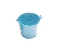 Galvanised Mini Bucket, Small Metal Bucket with Handle, Snack Tin Bucket Container for Chips Fries Sweets Plants Flowers and Home Party Decoration
