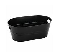 Galvanised Oval Ice Bucket, Large Beverage Tub with Handles for Parties