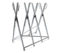 Galvanised Saw Horse with Handholds Foldable for Axe or Chainsaw