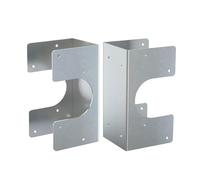 Galvanised Shoes for Pipes - 2 Pieces Reinforced Protection, Corner Guards for Structures - for Structural Reinforcement in Hydraulic Projects and Bathroom Countertops