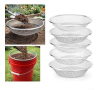 Galvanised Soil Sieve Set with Multiple Mesh Sizes for Garden