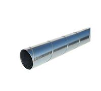 Galvanised Spiral Duct - 1 Metre Length - 100mm | Galvanised metal construction, Metal spiral ducting tube is female - Fittings such as bends