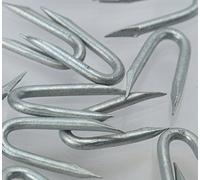 Galvanised Staples (CHOOSE YOUR NAIL SIZE) (CHOOSE YOUR PACK SIZE) Fencing Netting U Staple Nails (50, 40mm)