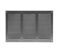 Galvanised Steel Air Vent Grille 300mm x 200mm Fly Screen Flat Louvre Duct Cover