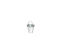 Galvanised Steel Bucket 12L Strong Metal Handle Garden Home DIY Silver Colour