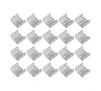 Galvanised Steel Fence Panel Clips for Timber Posts, Heavy Duty Trellis Fixings to Prevent Splitting, Rust Proof METALs Brackets for 32mm-50mm Panels, 20 Pack(32)