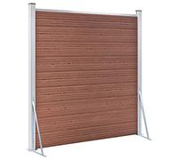 Galvanised Steel Fence Posts 65 x 25 cm, Pack of 2 Brackets for Garden Gate and Fence, Fixing with Screws, Rustproof, Sturdy, Suitable for WPC Fence Posts