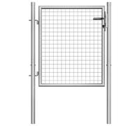 Vidaxl Garden Gate Galvanised Steel 105X125 Cm Silver Garden Gates