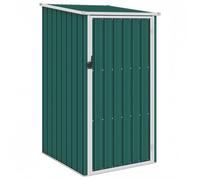 vidaXL Garden Shed Brown Galvanised Steel Outdoor Tool Equipment Storage House