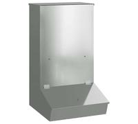 Galvanised Steel Pig Feeder 55 x 51 x 91.5 cm Silver, 20 kg Capacity Metal Pig Feeder with Magnetic Doors for Indoor Outdoor Use