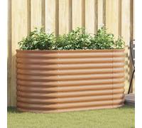 vidaXL Garden Raised Bed Outdoor Planter - Galvanised Steel
