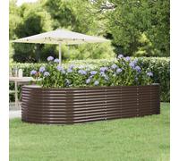 Garden Planter Patio Flower Pot Raised Garden Bed Powder-coated Steel vidaXL