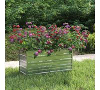 vidaXL Garden Raised Bed 600x80x45 cm Galvanized Steel Silver, Silver