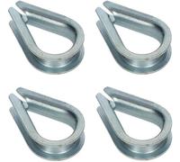 Galvanised Steel Rope Thimble, 18mm, Pack of 4, Wire Rope Protection, Marine and Industrial Use