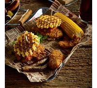 Galvanised Steel Serving Tray 31.5 x 21.5 x 2cm - Set of 12 - Steel Serving Platter Food Tray