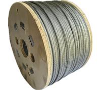 Galvanised Steel Wire Rope Metal Cable 100m Reel 7x7 Construction 2mm 3mm 4mm 5mm 6mm 8mm Diameter (100M (3mm DIameter))