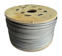 Galvanised Steel Wire Rope Metal Cable 6x19 Contruction 100m Reel 3mm 5mm 6mm 8mm Diameter (100M (3mm DIameter))