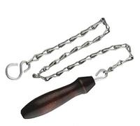 Galvanised Toilet Chain & Mahogany Pull - Pack of 2