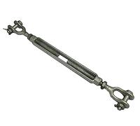 Galvanised Turnbuckle Open Body Straining Screw Jaw Jaw (US Spec Wire Tensioner) (1/4" x 4")
