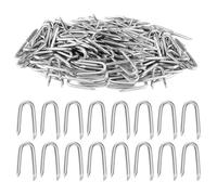 Galvanised U Nails for Fencing, U Shaped Nails,Chicken Wire Fencing, Fasteners Nails for Wire Mesh and Woven Garden Fencing(2mmx24mm,300pcs)