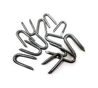 Galvanised U Nails - Presser Point Staples Fencing Post Wire Mesh 20/25/30/40/50mm - Carbon Steel (20, 20mm x 2.0mm)