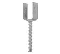 Galvanised ("u" Shape Pin) Post Fence Foot Anchors Thick:4mm Internal Size: 91 mm-3.6"