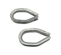 Galvanised Wire Rope Reeving Thimble 12MM X2 (Eyelet Cable Loop Rope Marine)