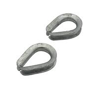 Galvanised Wire Rope Thimbles 32MM X2 (Marine Webbing Boat Cable Loop US Fed)