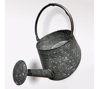 Galvanised Zinc Watering Can Hanging Wall Planter Pot | Outdoor Garden Metal Plant Flower Pot Trough 257