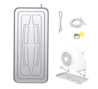 Galvanized Air Conditioner Drip Tray, Condensate Drain Pan, 2m Drainage Pipe, Ac Drain Pan for Indoor/Outdoor Ac Accessories(93x44x3.5cm/37x17x1.4inch)