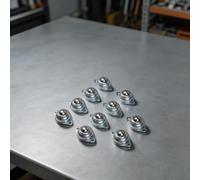 Galvanized Ball Transfer Rollers 10-Pack Heavy Duty Nylon Wheel Casters 30kg Load Industrial Grade 360 Degree Swivel Roller Bearings Steel Core Silent Smooth Rolling Casters for Machinery Heavy Duty
