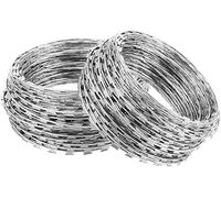 Galvanized Barbed Wire - 30m Blade Edged Steel Mesh for Farm Fencing & Garden Security Heavy Duty Protection for Livestock and Property