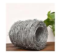 Galvanized Barbed Wire 900m Real Steel Fencing Easy to Bend for Crafting & Animal Deterrent Includes Gloves 2.m Metallic Wire for Security