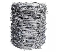 Galvanized Barbed Wire Fence 90m - Heavy-Duty Barbed Wire for Gardens Balconies Courtyards DIY Projects and Baseball Bat Stakes