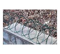 Galvanized Barbed Wire Fencing Double Spiral Security Barrier for Enhanced Protection Outdoor Perimeter Defense Ideal for Homes & Businesses