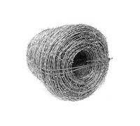 Galvanized Barbed Wire Roll for Garden & Farm Fencing - Weatherproof, Easy to Bend Double Steel Wire for Livestock Security & Decorative Use (2.8mm, 90m)