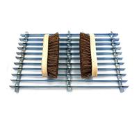 Galvanized Boot Scraper with Adjustable Boot Cleaning Brush - Heavy Duty Metal Door Mats Outdoor Boot Brush, Removes Mud and Dirt from Shoes, Walking Boots, and Wellies (Complete Kit)