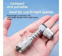 Galvanized Carbon Steel 90 Degree Grease Coupler Adapter Compatible with Most Manual Grease for Various Equipment