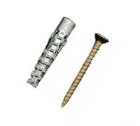 Galvanized Carbon Steel Expansion Anchors Compatible with For Concrete Hollow Brick Lightweight Wall Materials (6mm, 50 Sets)