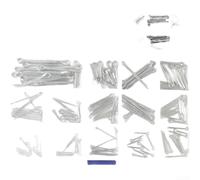 Galvanized Cotter Pin, 175-Piece Set, 5 Sizes Split Pin Hairpin Clip, High-Strength Fastener for Mechanical Assembly and Workshop Projects(B)