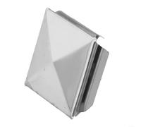 Galvanized Cover Cap for Square Posts Stainless Steel Pyramid Design, 10 Pack (1pcs 40mm)